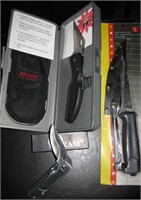 6", 8" Maxam Jack Knives & 10" Fillet Knife