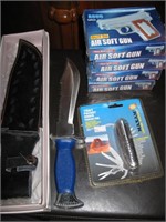 Air Soft Guns, Key Chain Pocket & Hunting Knives