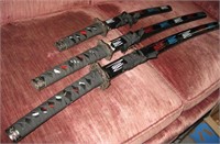 3 Decorative Samuri Swords