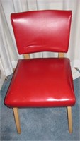 MCM Red Vinyl Slipper Chair