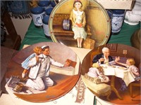 3 Norman Rockwell Heritage & Am Dream Coll Plates