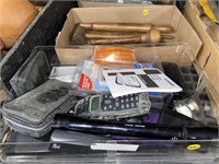 old phones, calculators, scope