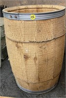 wood rain barrel small