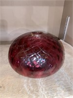 cranberry color lightening rod bulb or lamp glass