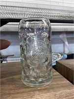 hackerbrau munchen 1417 glass handle mug