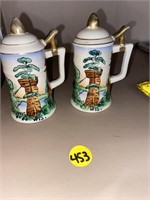 wisconsin dell salt and pepper beer stein shakers