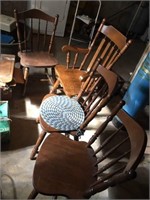 Four Wooden Kitchen Chairs