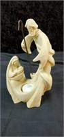 Stone look Nativity approx 9 inches tall