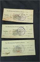 Richlands National Bank checks from 1935