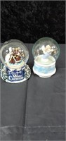Pair of Christmas globes