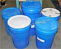 Six Grief 30 Gallon Poly Drums