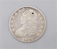 1834 US Capped Bust Silver Half Dollar