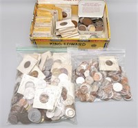 Large Collection of Vintage Foreign Coins Currency