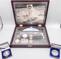 Commerative Apollo 11 US Coin Set + Extras