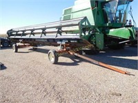 John Deere 930 Header on Trailer