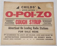 Vintage Cough Syrup Cardstock Advertising