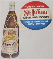 Vintage St. Julian Wine Die-Cut Cardstock