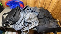 Bag of duffel bags and suitcase