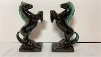 Two Blue Mountain horses. 9 inches tall. No chips