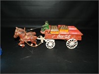 Cast Iron Coca-Cola  Horse & Wagon