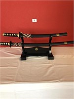 2 Japanese Shinobigatana / Wood Stand