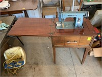 Sewing Machine & Cabinet