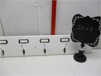 Wall Coat Hooks with Name Inserts