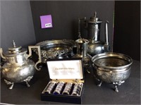 Ornate Silverplate Serving Items