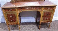 Hand-painted Sligh Antique Desk/Vanity with Mirror
