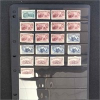 US Stamps Mint No Gum Columbians 1c - 15c with str