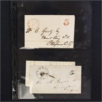 US Stamps 4 Stampless Covers incl Richmond '5'