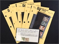 Worldwide Stamps on old auction pgs CV $700+