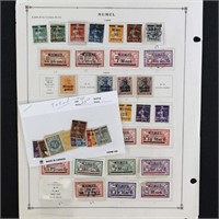 Memel Stamps on Page & Card