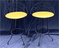 Vintage Metal Swivel Chairs