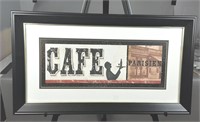 Framed Parisian Cafe Print