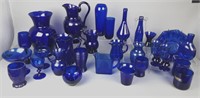 30 Piece Blue Glass Collection