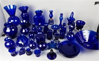 30+ Bounty of Vintage Blue Glass