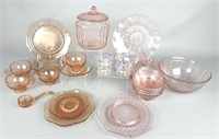 27 Piece Depression Glass Collection