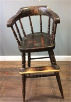 1800’s CHILDS CHAIR HAND PAINTED