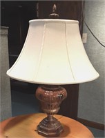 Brown Table Lamp with Cream Shade