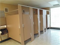 (3) Regular & (1) Handicap Bathroom Stalls, +