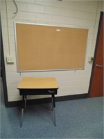 36"x60" Cork Board & School Desk from Room #513