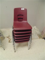 (6) School Desk 26"T Chairs from Room #506