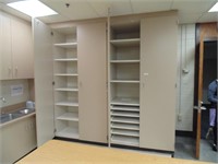 (2) Pull-Out Map Drawer Supply Cabinets