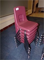 (6) 12 Inch Stackable Chairs