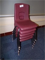 (5) 12 Inch Stackable Chairs