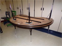 (2) Adjustable Kidney Shaped Tables