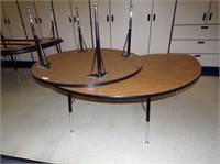 Adjustable Kidney Shaped & 4 Ft. Round Work Table