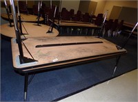 (2) 6 Ft Rectangle Adjustable Table