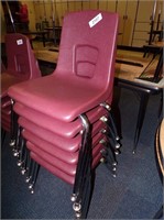 (6) 15 Inch Stackable Chairs